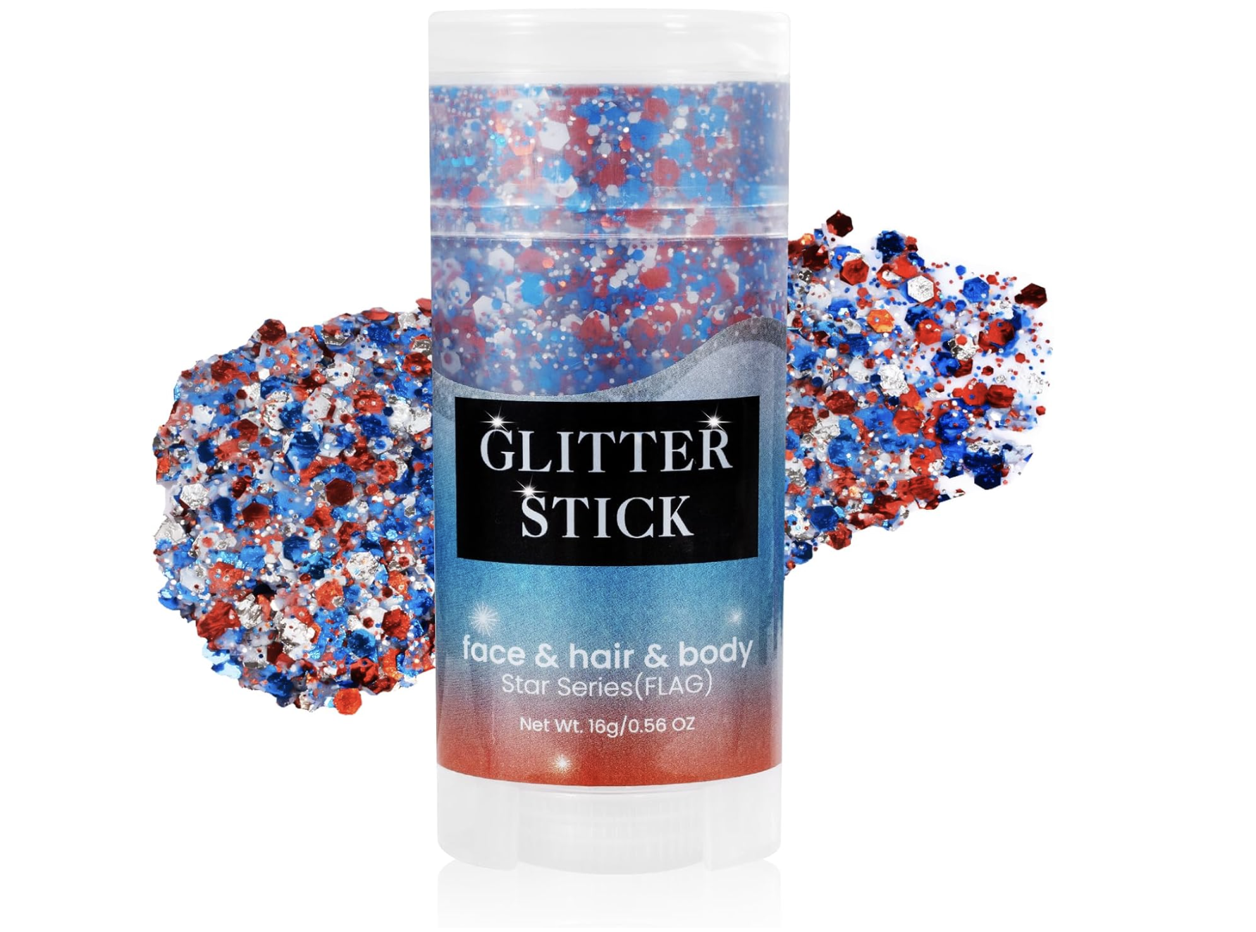 4th of july hair glitter stick